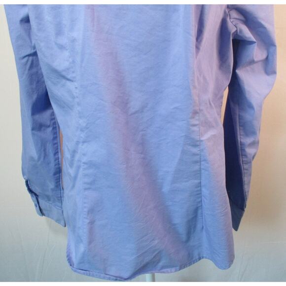 Worthington Women's Purple Long Sleeve Stretch Button Front Blouse Size 14 - Picture 7 of 9